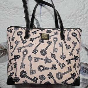 Dooney & Bourke Pink and Black Disney Princess Key Women's Tote Bag